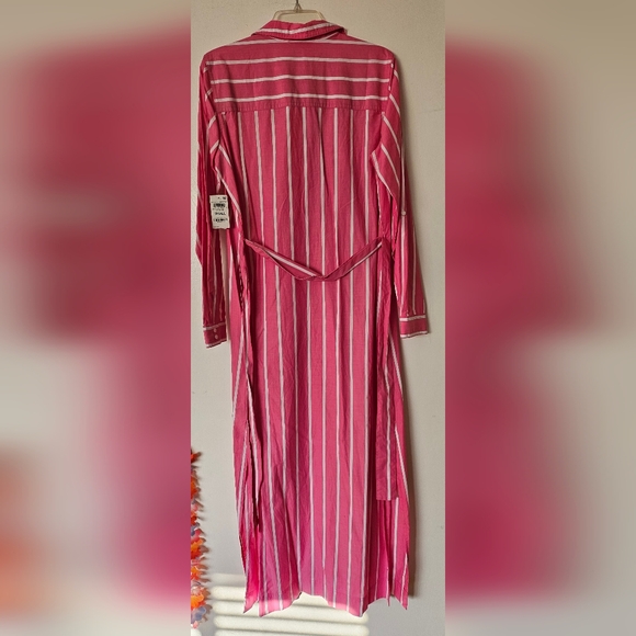 On 34th Women's Striped Midi Shirtdress - Picture 4 of 5